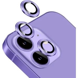 iPhone 12 Kamera Koruyucu Lens Alüminyum Alışımlı Cam (mor)