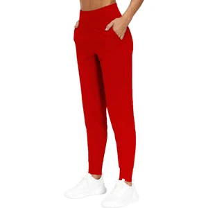 Genius Store Kadın Yüksek Bel Yoga Koşu Egzersiz Joggers Hafif Eşofman Altı Joger-Eşofman