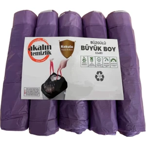 Akalın Büzgülü Lavanta Kokulu Büyük Boy Çöp Torbası 65X70 cm 5 Rulo