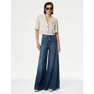 Marks & Spencer Lyocell™ Yüksek Bel Palazzo Jean Pantolon