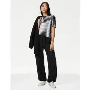 Marks & Spencer Straight Leg Keten Kargo Pantolon