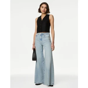 Marks & Spencer Lyocell™ Yüksek Bel Palazzo Jean Pantolon