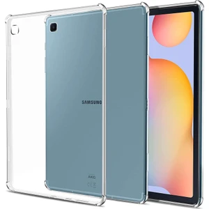 Samsung Galaxy Tab S6 Lite 10.4 Antishock Köşe Korumalı Şeffaf Shockproof Esnek Kılıf ve Ekran Koruyucu P610