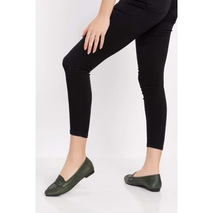 Kadın Hakiki Deri Loafer Babet ANL.6184 - Haki - 41