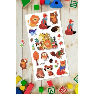 Bear & Pear Hayvanlar Alemi Kendinden Yapışkanlı Kabartmalı Sticker Çocuk Çıkartmaları