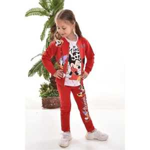 Buse & Eylül Bebe Mınnıe Daisy Hırkalı Kız Çocuk Eşofman Takımı