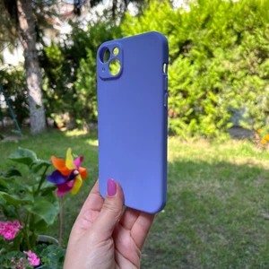 Bumudur Aksesuar Apple iPhone 14 Plus Lila Yumuşak Silikon Kılıf