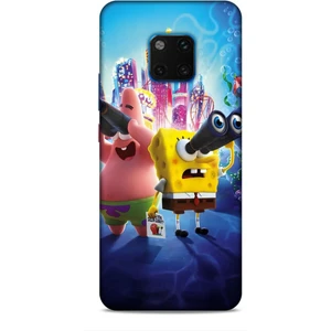 Huawei Mate 20 Pro Kılıf Animasyon 2 Sünger Bob Mavi Kapak