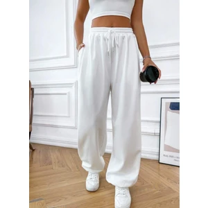 Kadın Kendinden Kıvırma Bol Eşofman