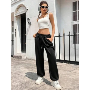 Kadın Kendinden Kıvırma Bol Eşofman