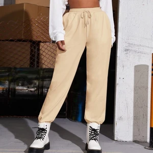 Kadın Kendinden Kıvırma Bol Eşofman