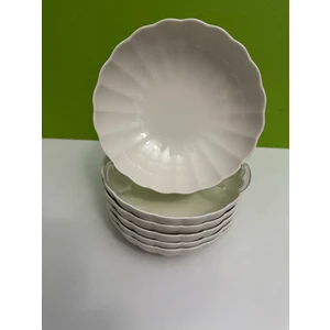Kütahya Porselen Midye Model Krem 15 Cm Çorba Kasesi 6 Lı