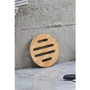 Bambu Yuvarlak Nihale Çaydanlık Altlığı Tencere Altlığı 17X17 cm Altlık