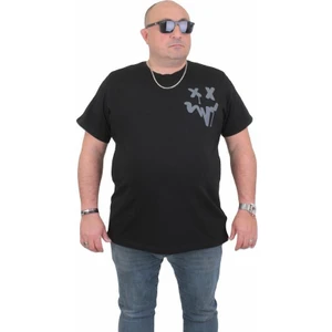 Erkek Büyük Beden Sıfır Yaka T-Shirt New Generation 24130 Sıyah