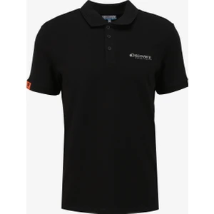 Discovery Expedition Siyah Erkek Basic Polo T-Shirt D4SM-TST3248
