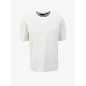 Bisiklet Yaka Beyaz Erkek T-Shirt L241571100 Loose Fit T-Shirt