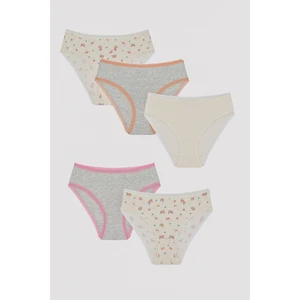 Kız Çocuk Pretty Flowers 5'li Slip Külot