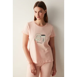 Happy Pembe Pantolon Pijama Takımı