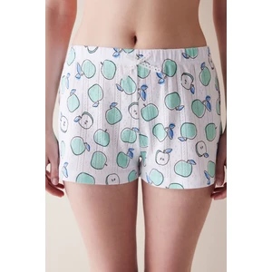 Apples Pointel Beyaz Şort Pijama Altı