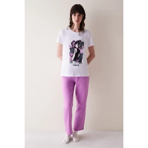 Tokyo Çok Renkli Pantolon Pijama Takımı