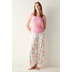Flora Solid Atlet Pijama Üstü