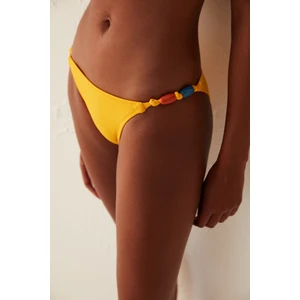 Sarı Wila Side Aksesuar Detaylı Bikini Altı