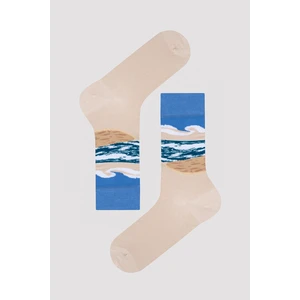 Erkek Beach Bej Soket Çorap
