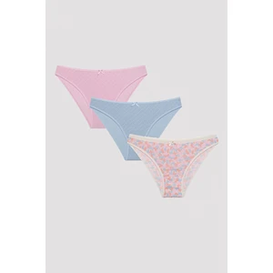 Butterfly Çok Renkli 3lü Slip Külot