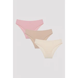Soft Model Çok Renkli 3lü Cover Slip Külot