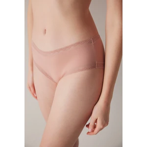 Easy Micro Lace Dantel Bej Hipster Külot
