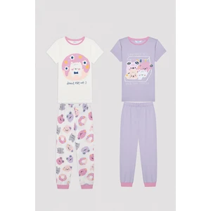 Kız Çocuk Tasty Çok Renkli 2li Pijama Takımı