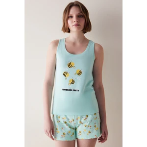 Lemonade Party Mint Şortlu Pijama Takımı
