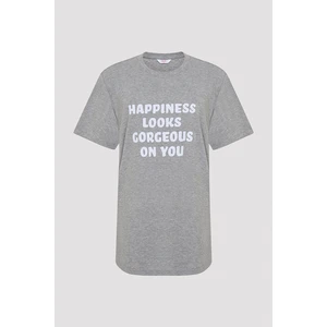 Mama Gri Tişört Pijama Üstü