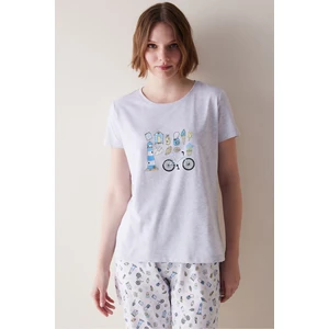 Spring Days Gri Pantolon Pijama Takımı