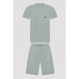 Rooster Açık Yeşil Şortlu Pijama Takımı