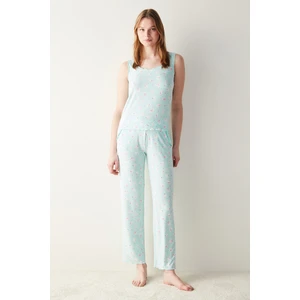 Cuteness Mint Yeşili Atlet Pijama Üstü