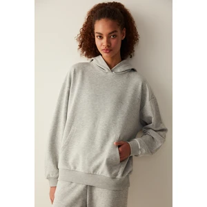 Grimelanj Kapüşonlu Cep Detaylı Oversize Sweatshirt