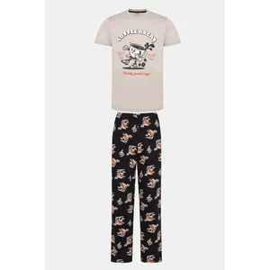 Erkek Coffee Break Çok Renkli Pijama Takımı