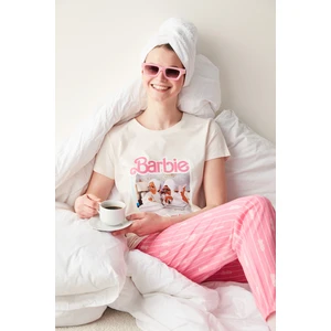 Barbie Çok Renkli Pantolon Pijama Takımı