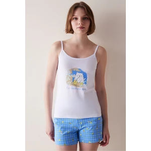 Spring Gingham Çok Renkli Şortlu Pijama Takımı