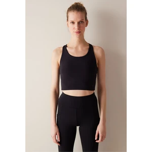 Cross Back Siyah Active Üst