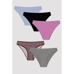 Disty Leopar Desenli 5li Slip Külot