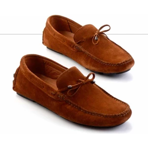 Taba Süet Hakiki Deri Erkek Loafer Ayakkabı E01902000202