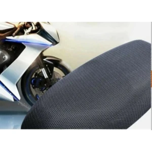 Motorsiklet-Mini Scooter Yazlık Siyah File Sele Kılıfı Terletme Yapmaz Kolay Montaj L Beden