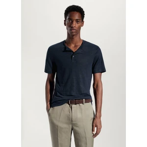 Mango Man %100 Keten Henley Tişört