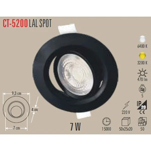 Ct 5200 7W LED Spot 3200K Gün Işığı