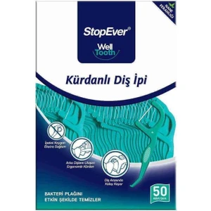 Kürdanlı Diş İpi Bakteri Plakını Etkin Şekilde Temizler 50 Adet