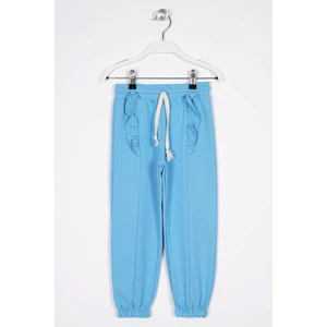 Onu Fırfır Detaylı Bebe Mavisi Renk Erkek Çocuk Esofman Tek Alt