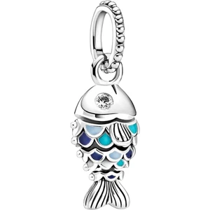 Asaf Accessory Mavi Pullu Balık Sallantılı Charm
