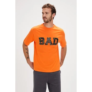 Bad Bear Levin Turuncu Baskılı Oversize Erkek Tişört